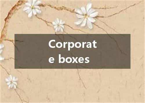 Corporate boxes是什么意思
