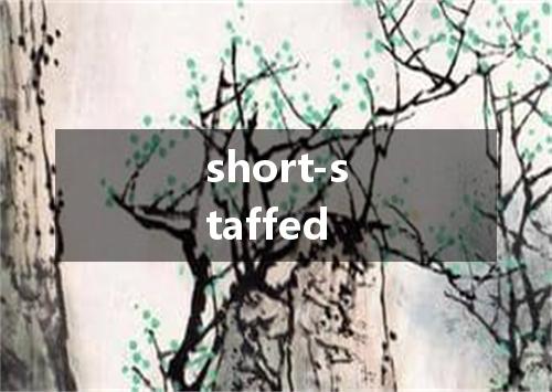 short-staffed是什么意思