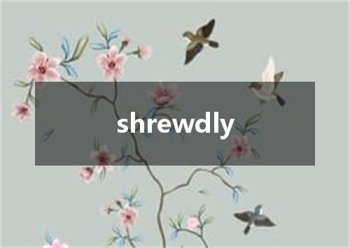 shrewdly是什么意思