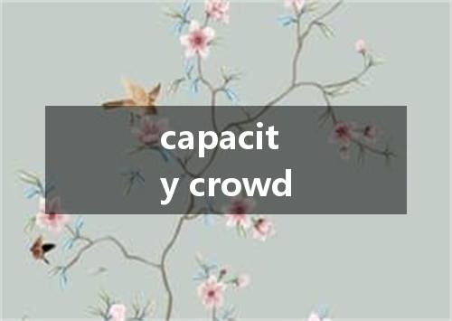 capacity crowd是什么意思