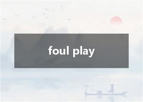 foul play是什么意思
