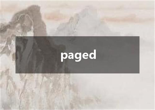 paged是什么意思