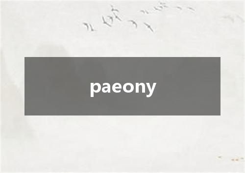 paeony是什么意思