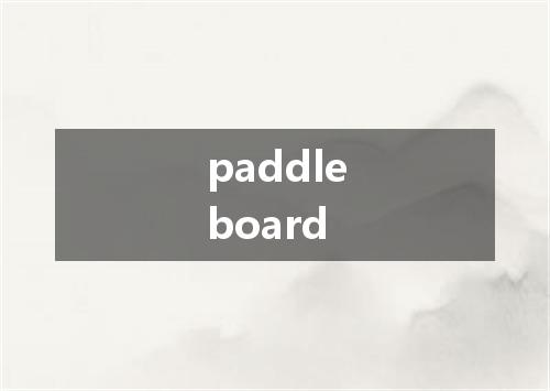 paddleboard是什么意思