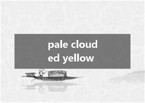 pale clouded yellow是什么意思