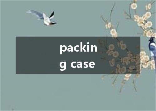 packing case是什么意思