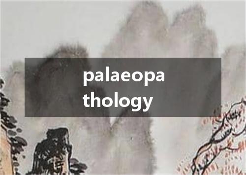palaeopathology是什么意思