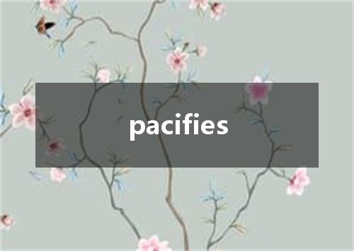 pacifies是什么意思