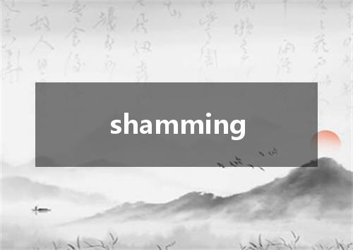 shamming是什么意思
