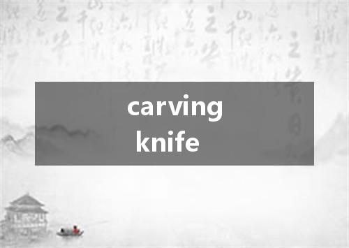 carving knife是什么意思