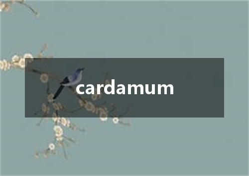 cardamum是什么意思