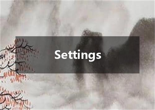 Settings是什么意思