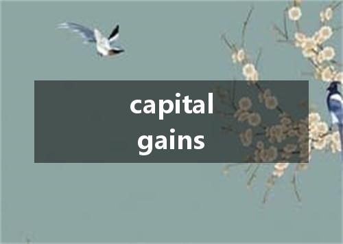 capital gains是什么意思