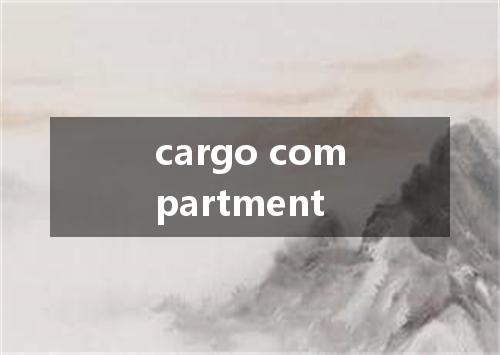 cargo compartment是什么意思