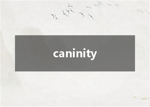 caninity是什么意思