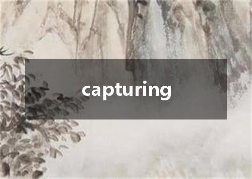 capturing是什么意思