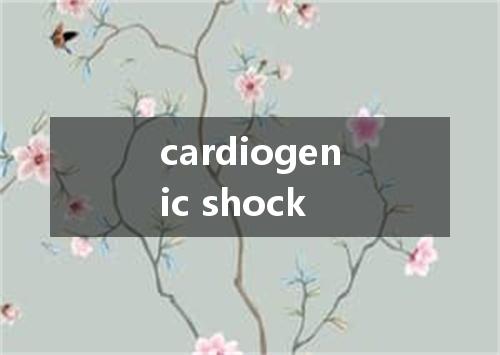 cardiogenic shock是什么意思