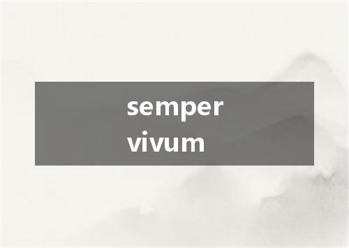 sempervivum是什么意思