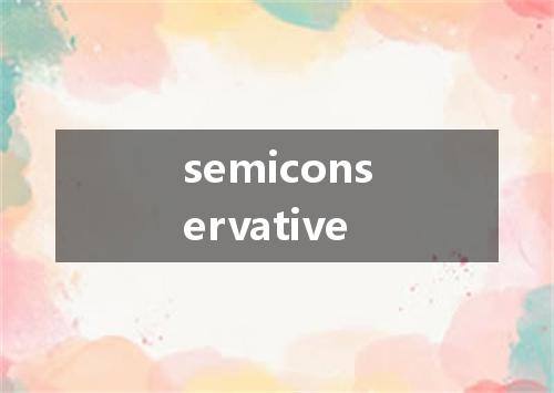 semiconservative是什么意思