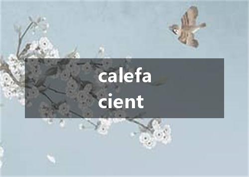 calefacient是什么意思