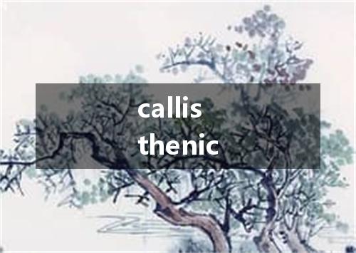 callisthenic是什么意思