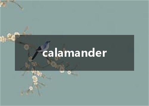 calamander是什么意思