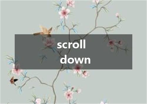 scroll down是什么意思