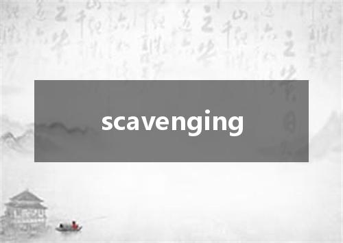 scavenging是什么意思