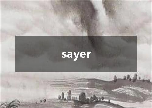 sayer是什么意思