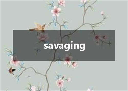 savaging是什么意思