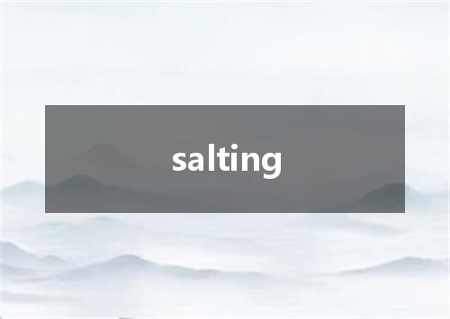 salting是什么意思