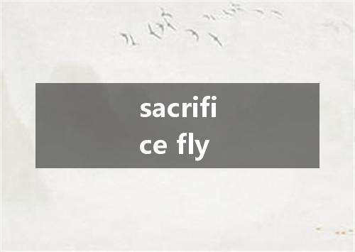 sacrifice fly是什么意思