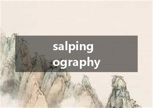 salpingography是什么意思