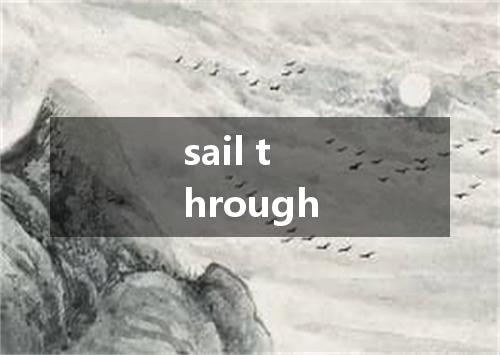 sail through是什么意思