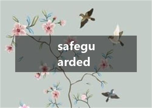 safeguarded是什么意思