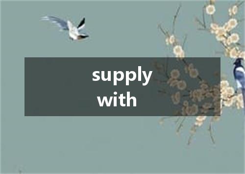 supply with是什么意思