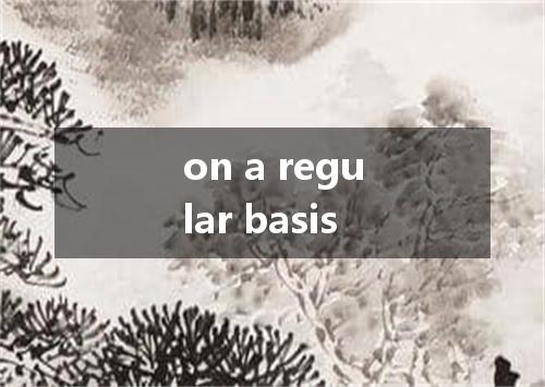on a regular basis是什么意思
