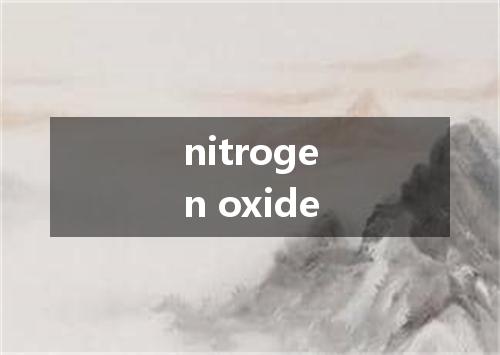 nitrogen oxide是什么意思