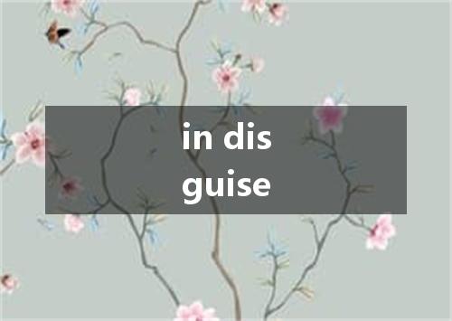 in disguise是什么意思