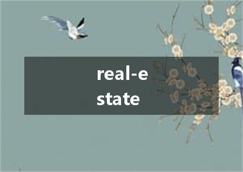 real-estate是什么意思