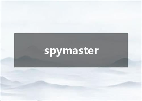 spymaster是什么意思