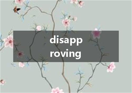 disapproving是什么意思