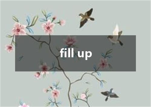 fill up是什么意思