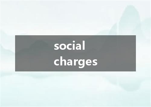 social charges是什么意思