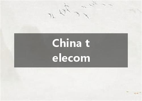China telecom是什么意思
