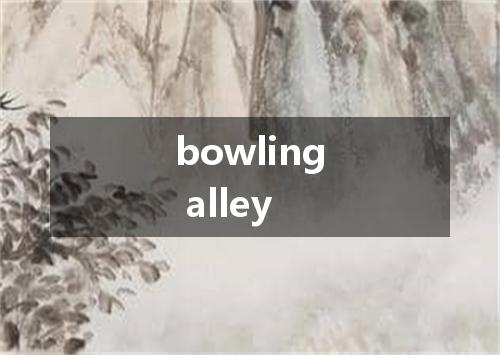 bowling alley是什么意思