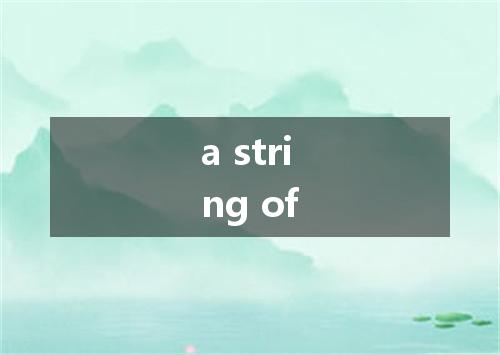 a string of是什么意思