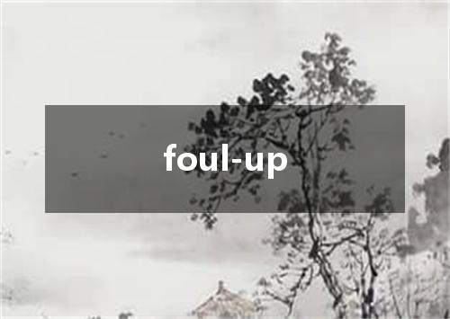 foul-up是什么意思