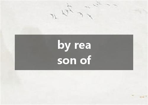 by reason of是什么意思
