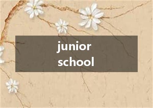 junior school是什么意思
